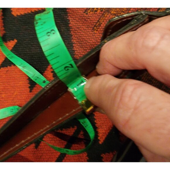 Vintage Brown Leather Crossbody Holster Shoulder Bag With Snap & Zipper Closures - Picture 7 of 15